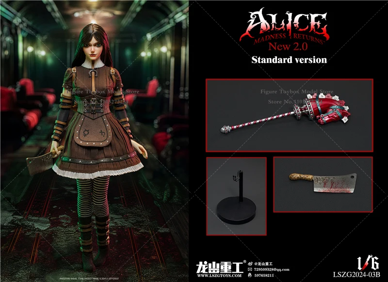 LSZG2024-03 1/6 Crazy Alice 2.0 Horror Girl Action Figure