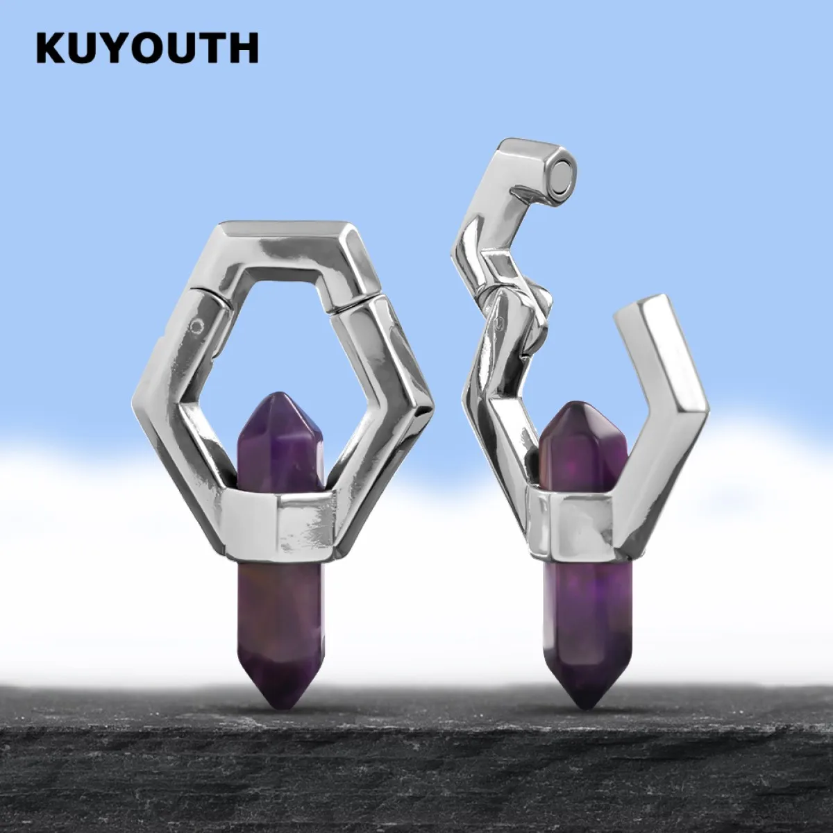 ​KUYOUTH Ear Weight Expanders Ears Gauges Stretchers Copper Piercing Jewelry Earrings 2PCS