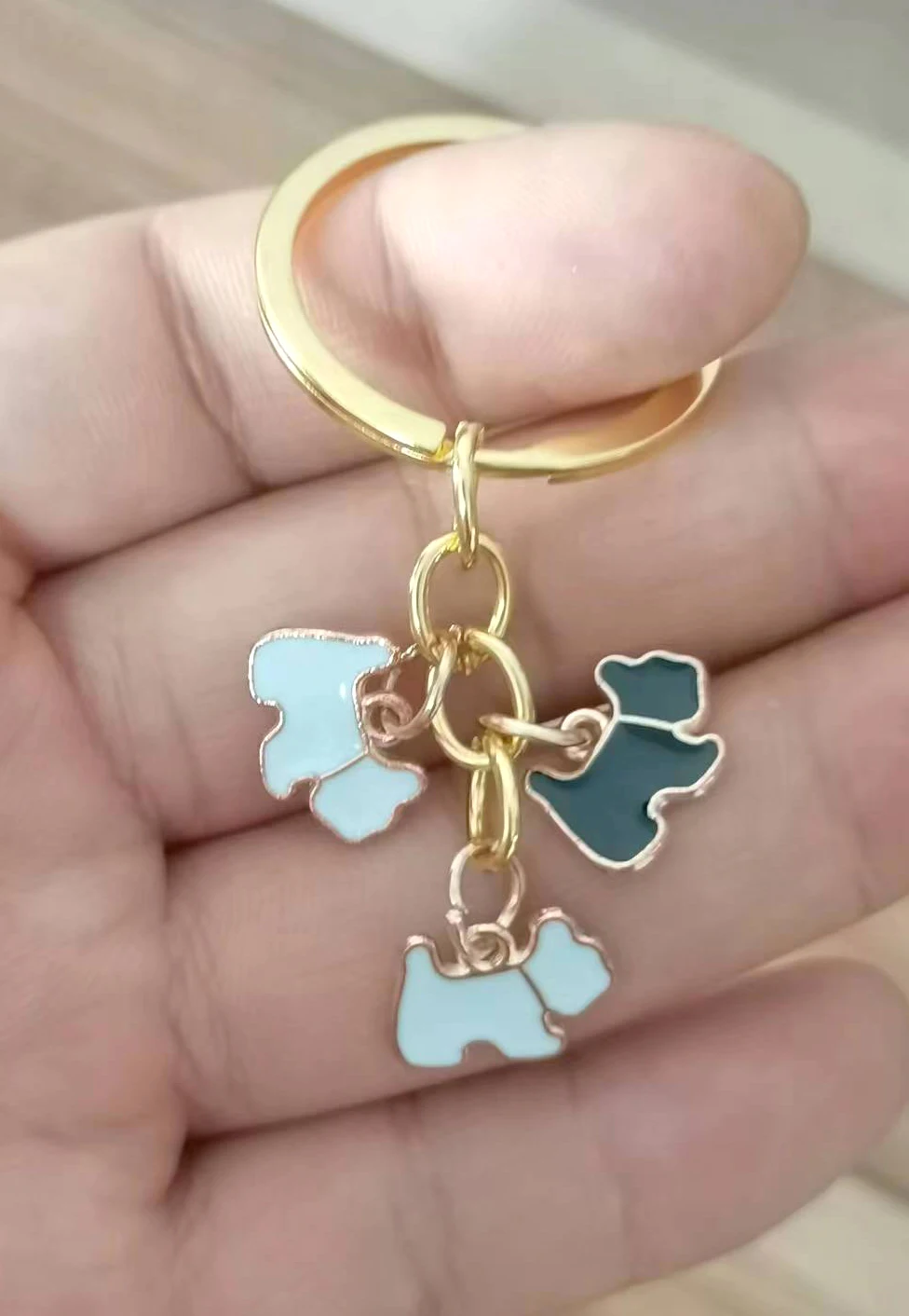

Cute Enamel Keychain Black And White Dog Keyring For Women And Men'S Handbag Accessories Diy Handmade Jewelry Gift Keychain