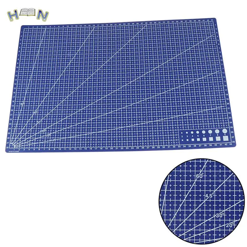 

1Pcs A3 Pvc Rectangular Cutting Mat Grid Line Tool Plastic 45cm x30cm