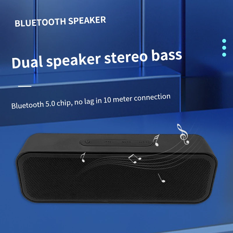 Bluetooth Speakers Outdoor Music Player Loudspeaker HiFi Stereo Sound Subwoofer 1200mAh Long Standby 2
