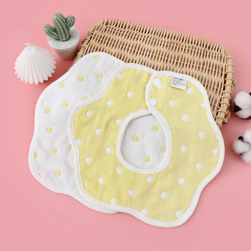 6-Layer Muslin Baby Bibs 100% Organic Cotton Bibs Soft Baberos Bebe Animal Bandana Infant Smock Burp Cloth Feeding Saliva Towel baby accessories diy Baby Accessories