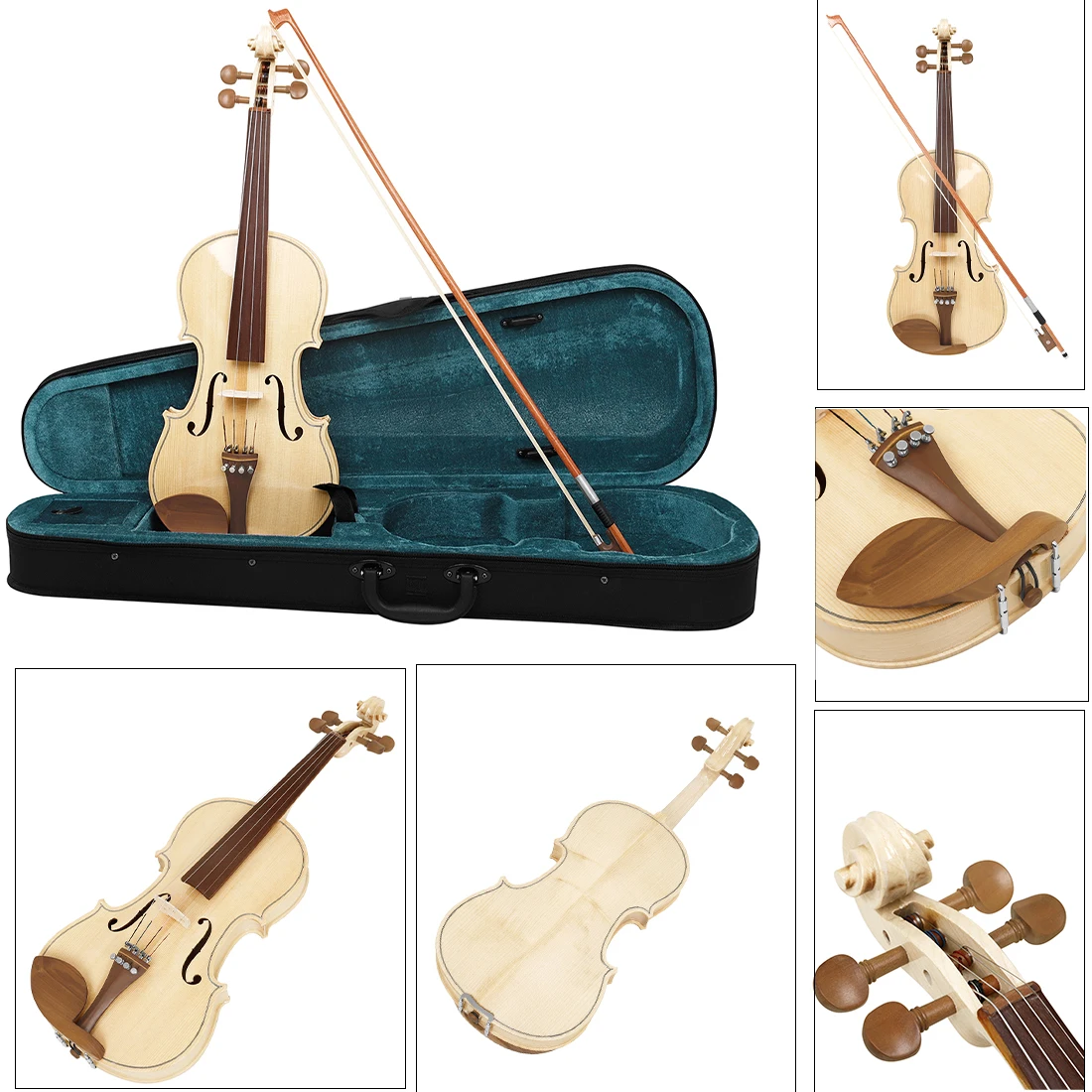  Astonvilla AV-350 4/4 Violin Professional Violin Suitable Performance Grading Exams With Bow Hard Case
