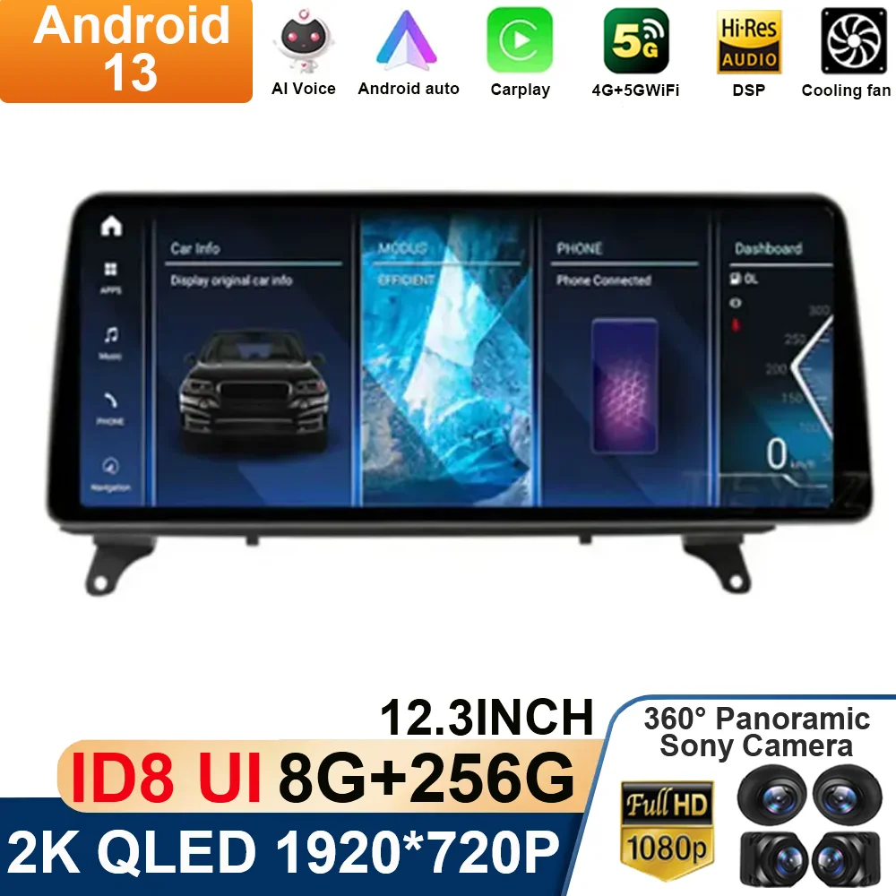 

12.3 Inch Android 13 For BMW X5 E70 X6 E71 RHD 2007-2013 CCC CIC NBT Car DVD Player System Unit Navigation Auto Radio Multimedia