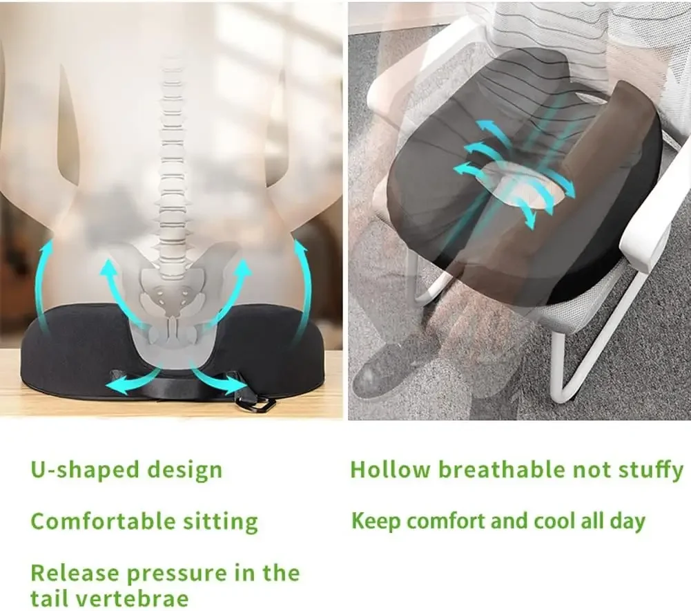 Donut Pillow Coccyx Seat Cushion for Prostate, Sciatica, Pelvic Floor, Pressure Sores, Pregnancy Perineal Surgery Postpartum R