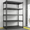 72"H Garage Shelving Load 2500 Lbs Garage Storage Shelves Heavy Duty Shelving 5-Tier Adjustable Shelves Sturdy Metal Shelves 1