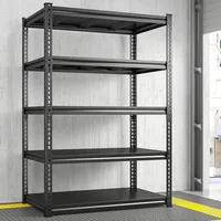72"H Garage Shelving Load 2500 Lbs Garage Storage Shelves Heavy Duty Shelving 5-Tier Adjustable Shelves Sturdy Metal Shelves 1