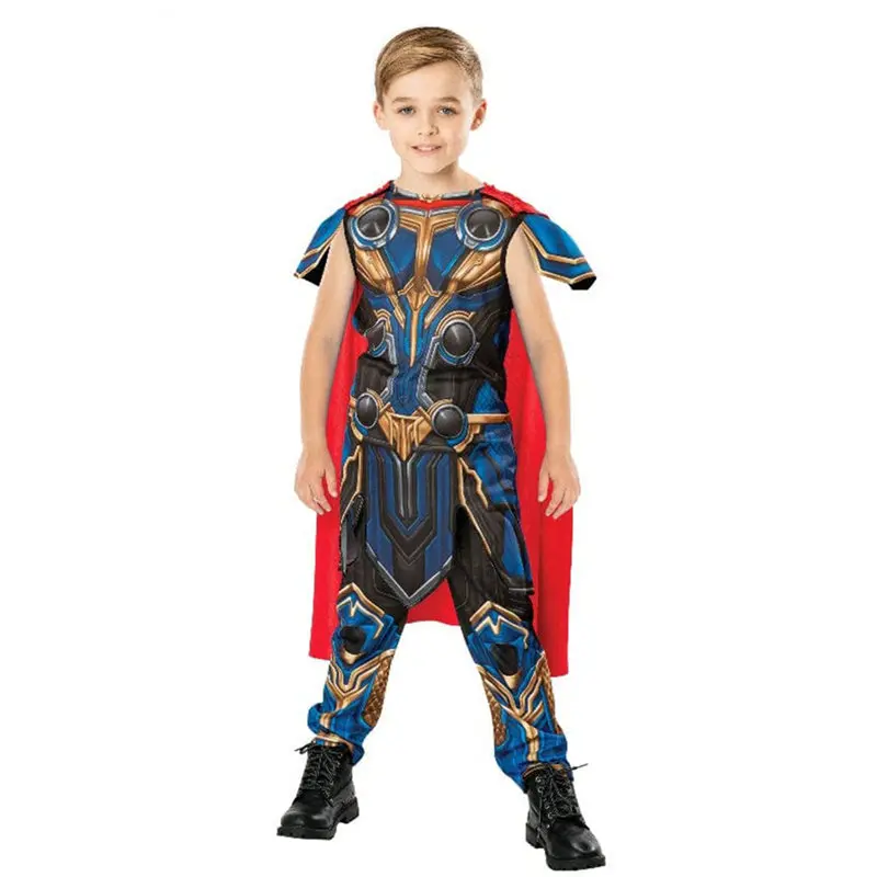 2022 New Cossky Children Kids Thor 4 Love And Thunder Costume Cosplay Boys New Superhero Costume Di Halloween