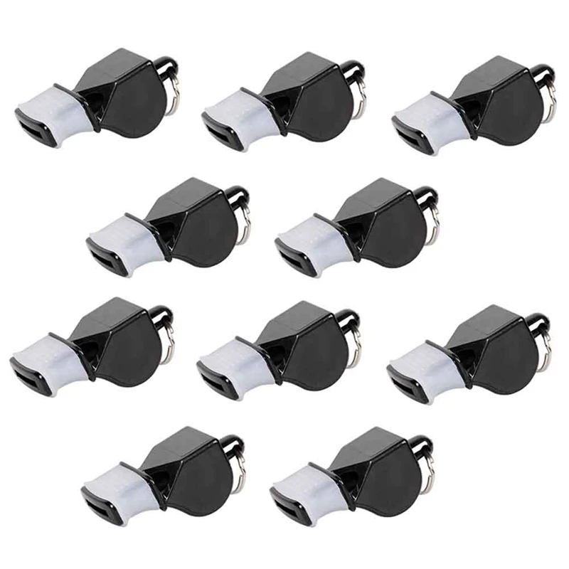

10 PCS Professional Whistle Soccer Basketball Referee Whistle Plastic Outdoor Sport High Quality Big Sound Whistle Seedless