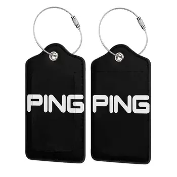 여행 가방용 골프 로고 수하물 태그, 귀여운 가죽 수하물 태그, 스테인레스 스틸 루프 이름 ID 라벨