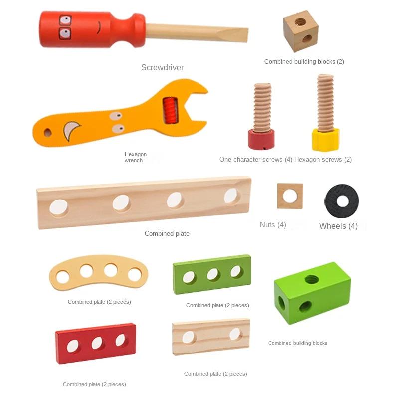 Simulation wooden disassembly toys, simulation repair tools, educational play house toys, children's holiday gifts