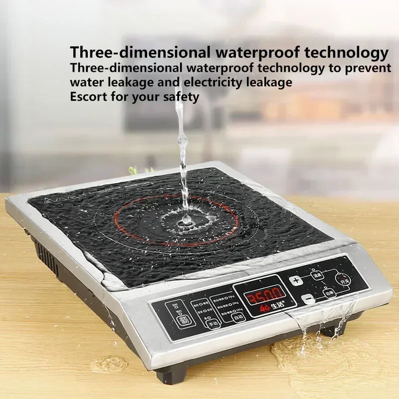 Desktop 220v Induction Cooker 3500W High-power Stir-frying Button Commercial Electric Cooker Canteen Induction Cooker Stoves