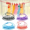 1.8M Outdoor Camping Non-slip stretch clothesline With 12Clips Travel Stretchy Clothesline Sock Line Hanging Laundry Drying Rope 2