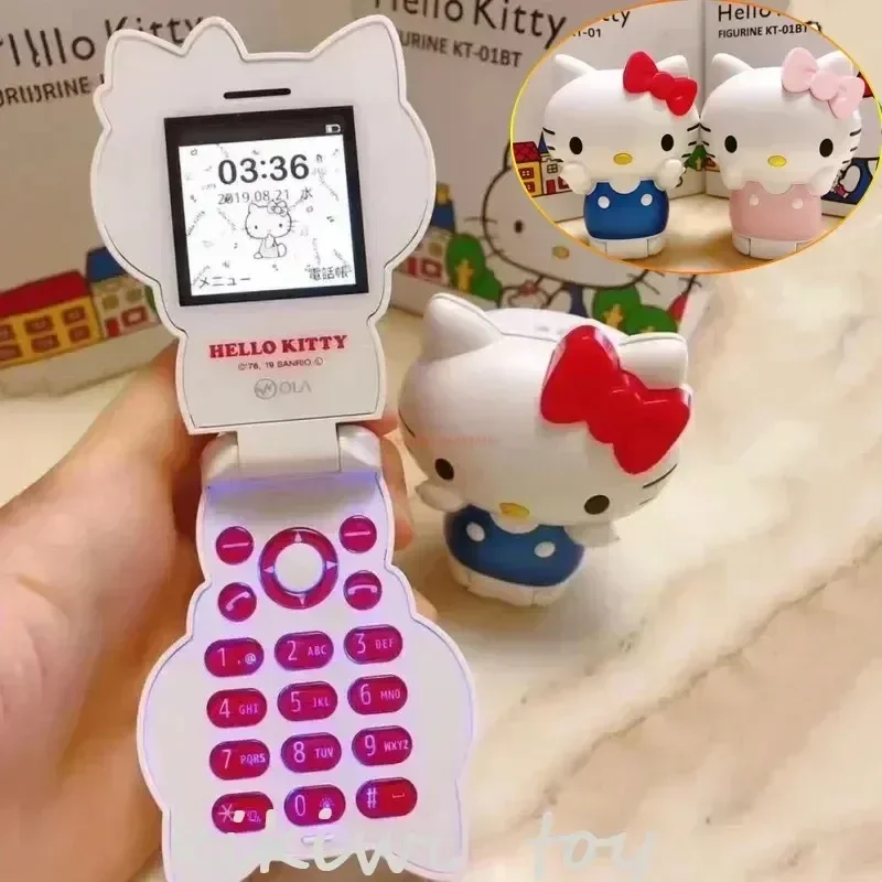 

Телефон Hello Kitty Sanrio складной, многоязычный переключаемый телефон, аниме периферийная девушка, подарок для детей, ограниченная серия
