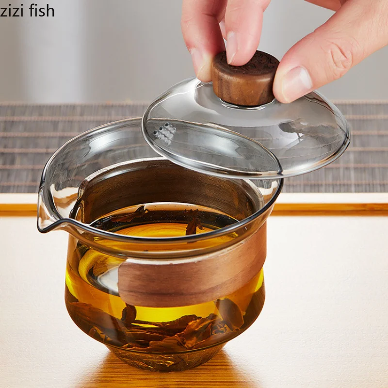 Glass Teapot Teacup Kettle Kungfu Tea Set Cover Bowl Tea Bowl Making Utensil Making Tools Teaware Pot and Cup Sets