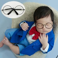 Baby Glasses Newborn Photography Accessories Baby Girl Boy Flat Glasses Photo Props Infant Heart Shape Eyeglasses Studio Shoot 4
