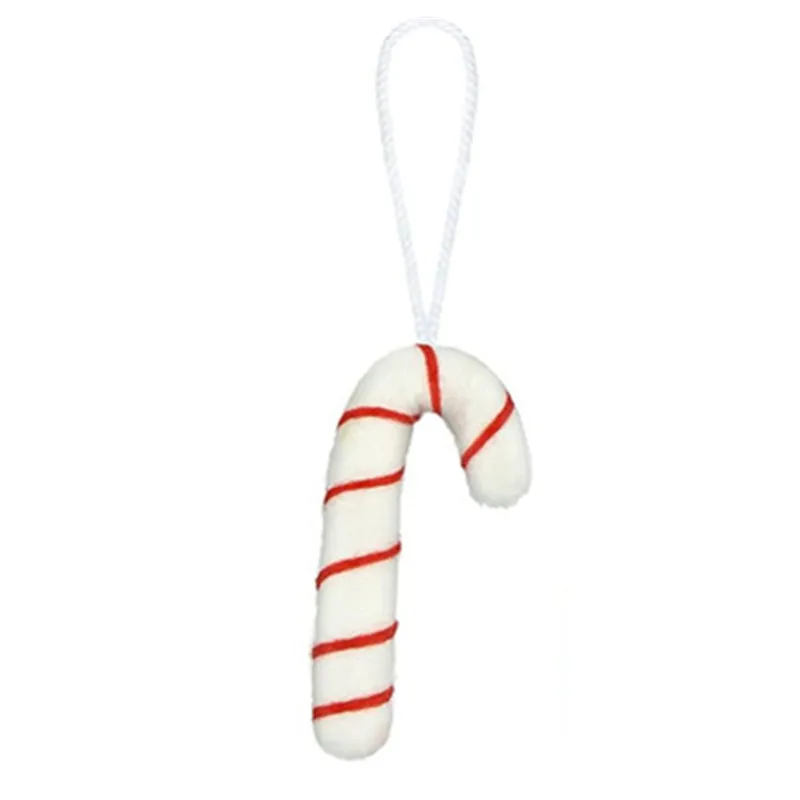 Weihnachten Santa Claus Spazierstock Gefilzt Ornament Zuckerstange Hängende Ornamente Weihnachtsbaum Zubehör Home Dekorationen – Detail 7