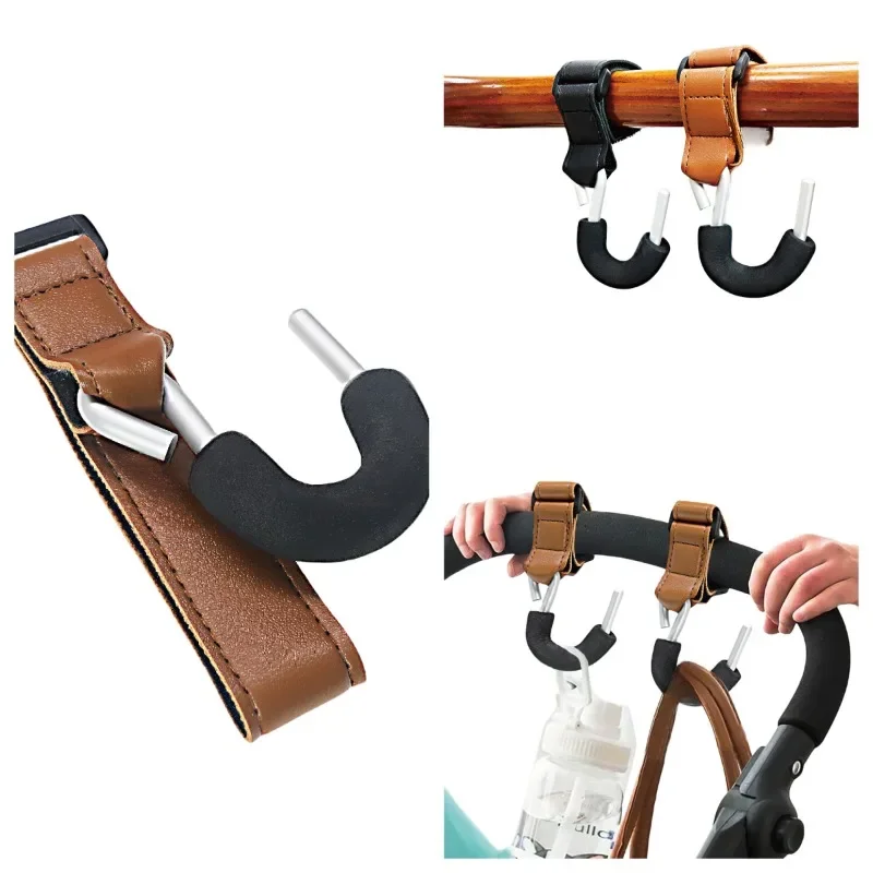 

Baby stroller hook PU leather baby stroller hook children's stroller accessories