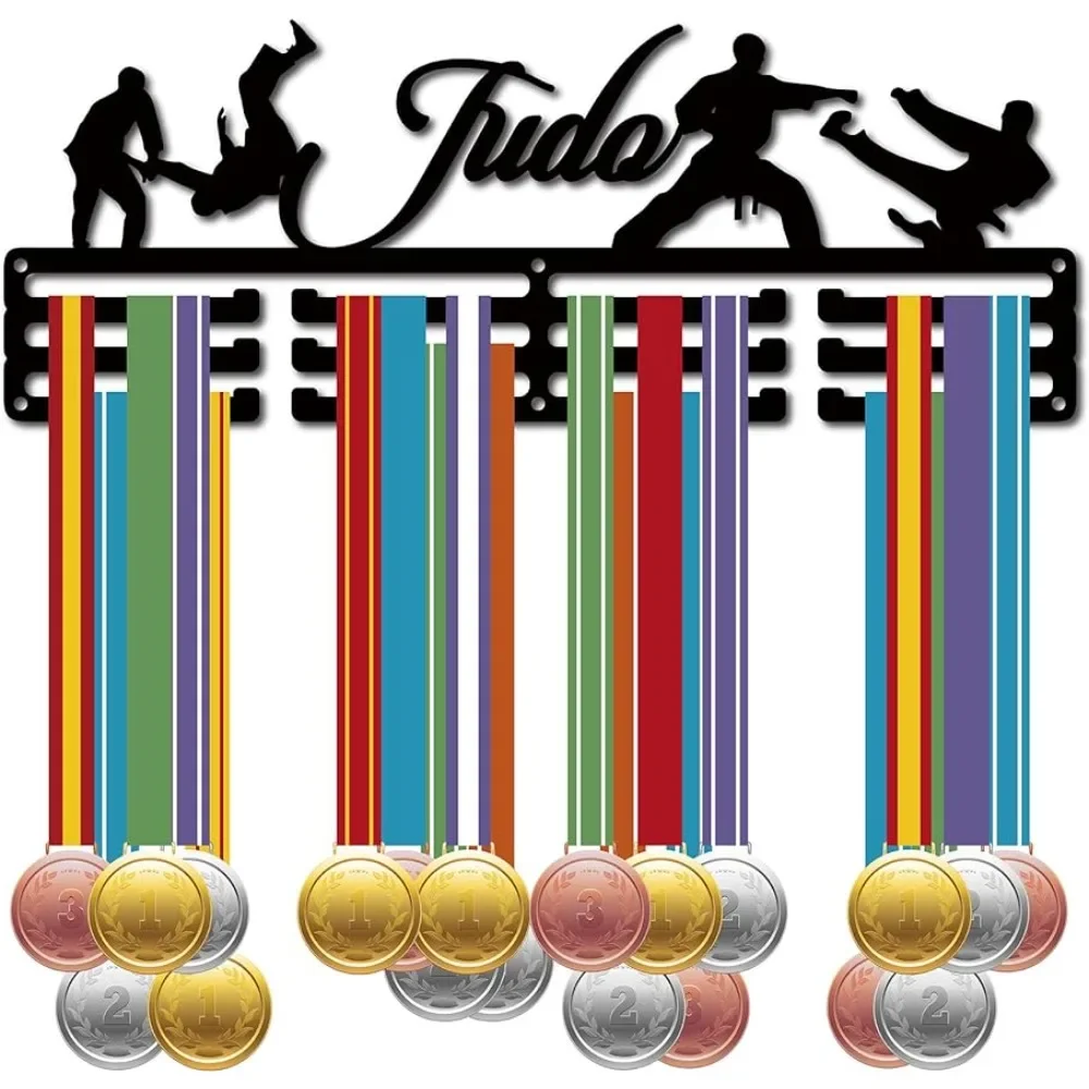 Appendiabiti Per Medaglie LAVIEVERT - Legno Di Pino, 2 Ripiani, 19 Ganci, Espositore Da Parete