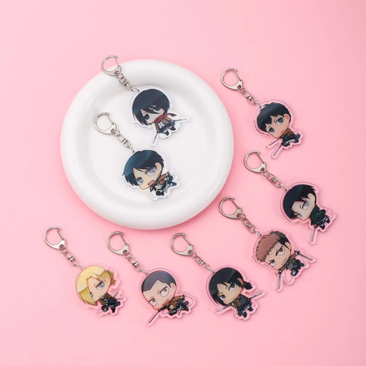 Anime Attack on Titan Acrylic Keychain Pendant Bag Charm Car Keyring Anime Keychain