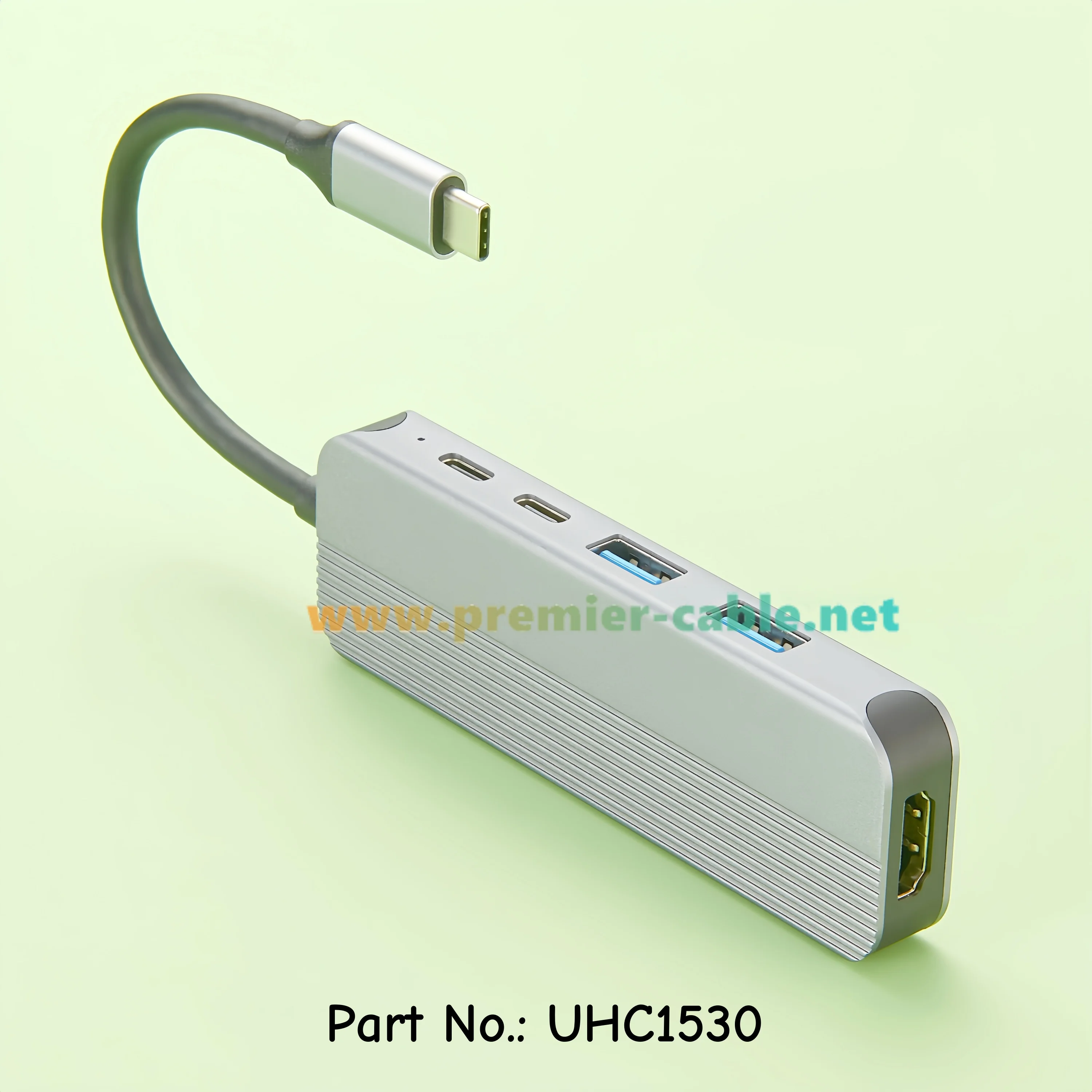 5-in-1-USB-Hub, USB-C-Dockingstation, Typ C, Multiport-OTG-Adapter mit 4K bei 30 Hz, HDMI 1,4, 5 Gbit/s USB 3.0 – Detail 4