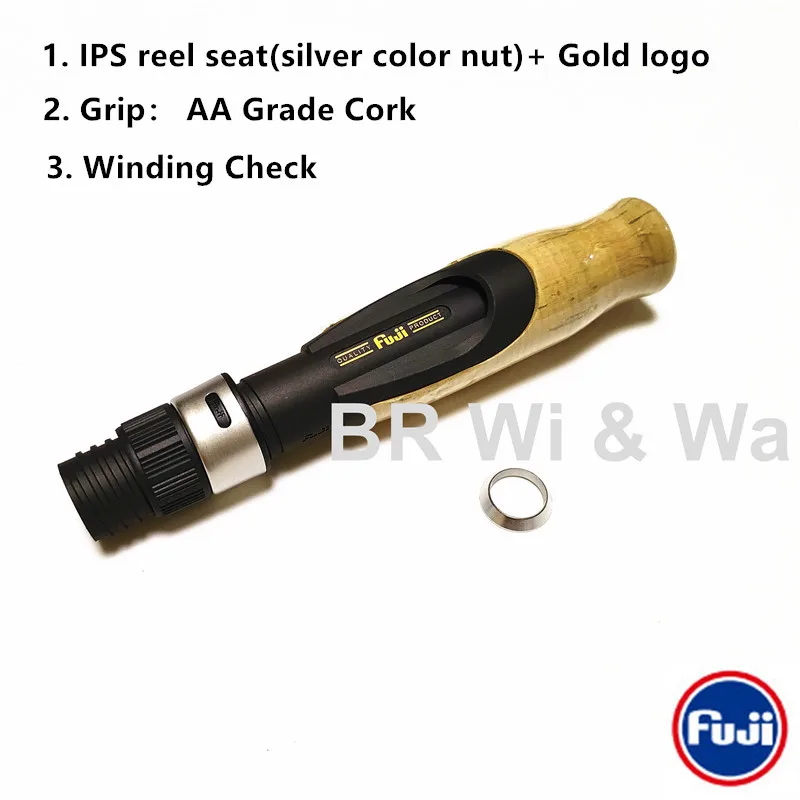 FUJI Reel Seat Kit With AA Cork Grips Fishing Rod Buildiing Repair DIY  Components and Part BR Wi&Wa