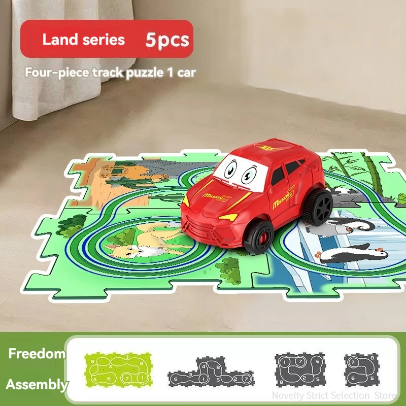 لغز مجموعات الالعاب السكك الحديدية سيارة DIY تجميع...