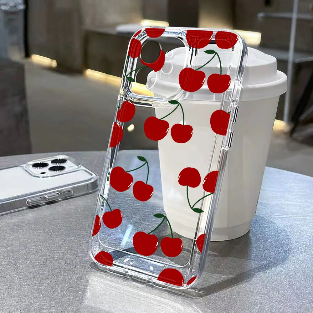 thumbnail image 1 of Funda transparente con flores rosas para iPhone 11, 12, 13, 14, 15, 16 Pro Max, 7, 8 Plus, X, XS, XR, SE 2020, 2022, carcasa trasera de silicona suave transparente, 1 of 5