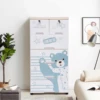 5-Layer Plastic Dresser for Kids, 6 Drawers with Locks, Polar Bear Design Home Storage for Bedroom, Living Room 2