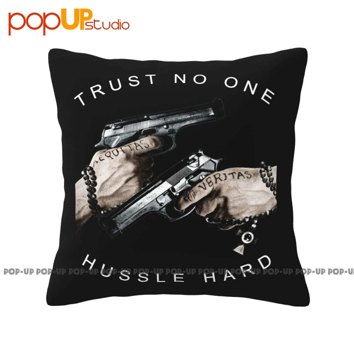 Stampa Trust No One Russian Moist Tattoo Sicario Hitman Federa Copricuscino Addensato