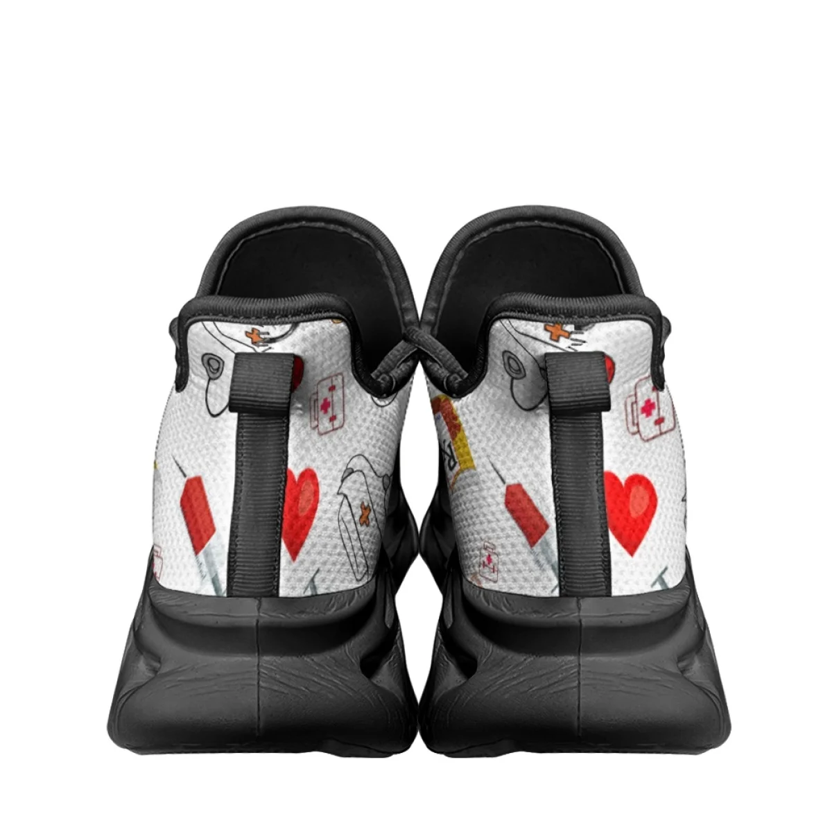Kawaii Cartoon Nurse Hospital Pattern Autumn Winter Sport Shoes Outdoor Travel Breathable Woman Soft Sneakers Print On Demand 6