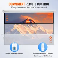 SucceBuy Electric Motorized Projector Screen 100in16:9 4K 1080 HD Wall Mount Movie Screen for Family Home Office Movie Theater - Image 4