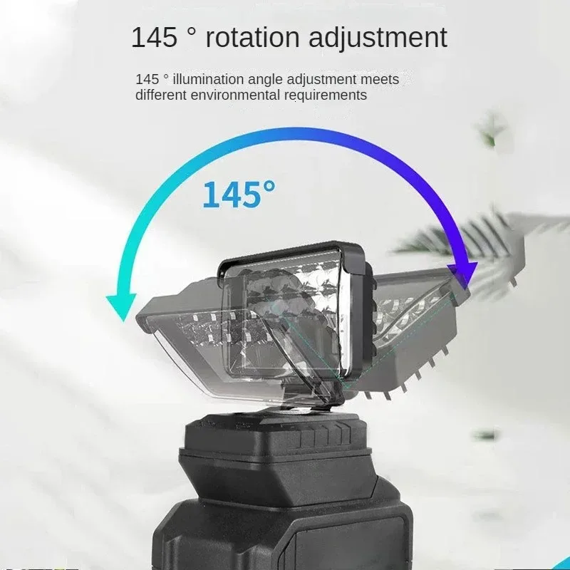 Portable Light For Dewalt 18V Battery Work Light Camping Led Portable Spotlights Cordless Outdoor Work Lamp Fishing Light