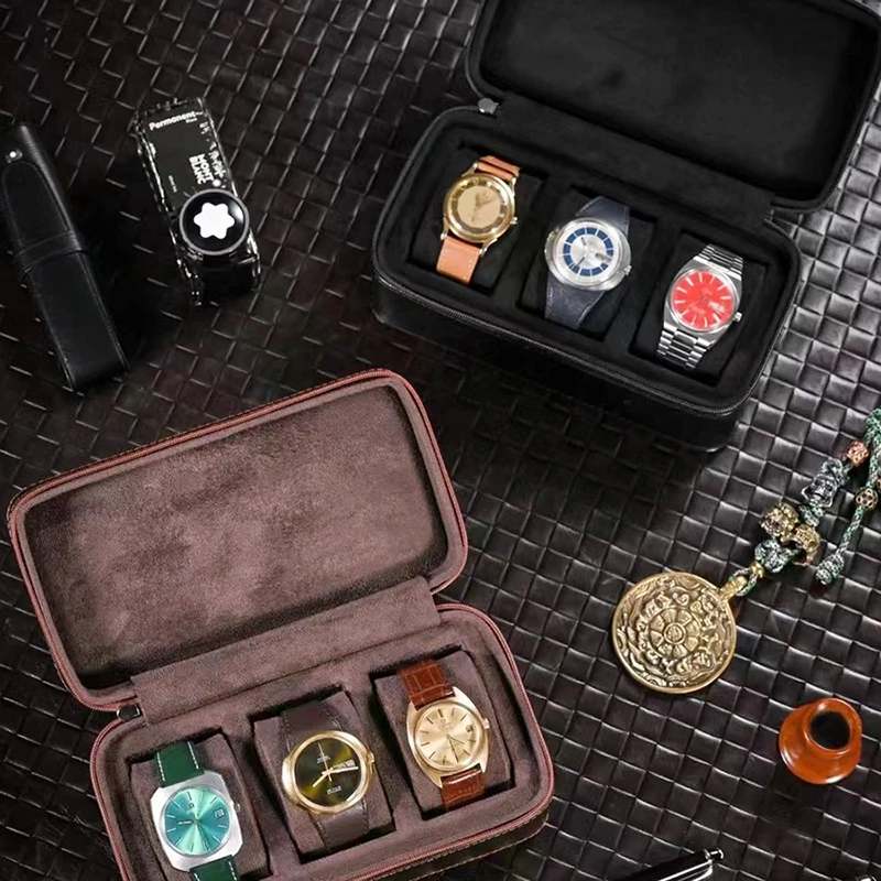 Leather Watch Boxes Organizer for Men Jewelry Luxury Watch Box