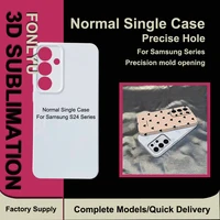 Fonlyu 10pcs Precise Hole for 3D Sublimation Machine Protector Single Cases for Samsung S25 S24 S23 S22 S21 Ultra Plus Series