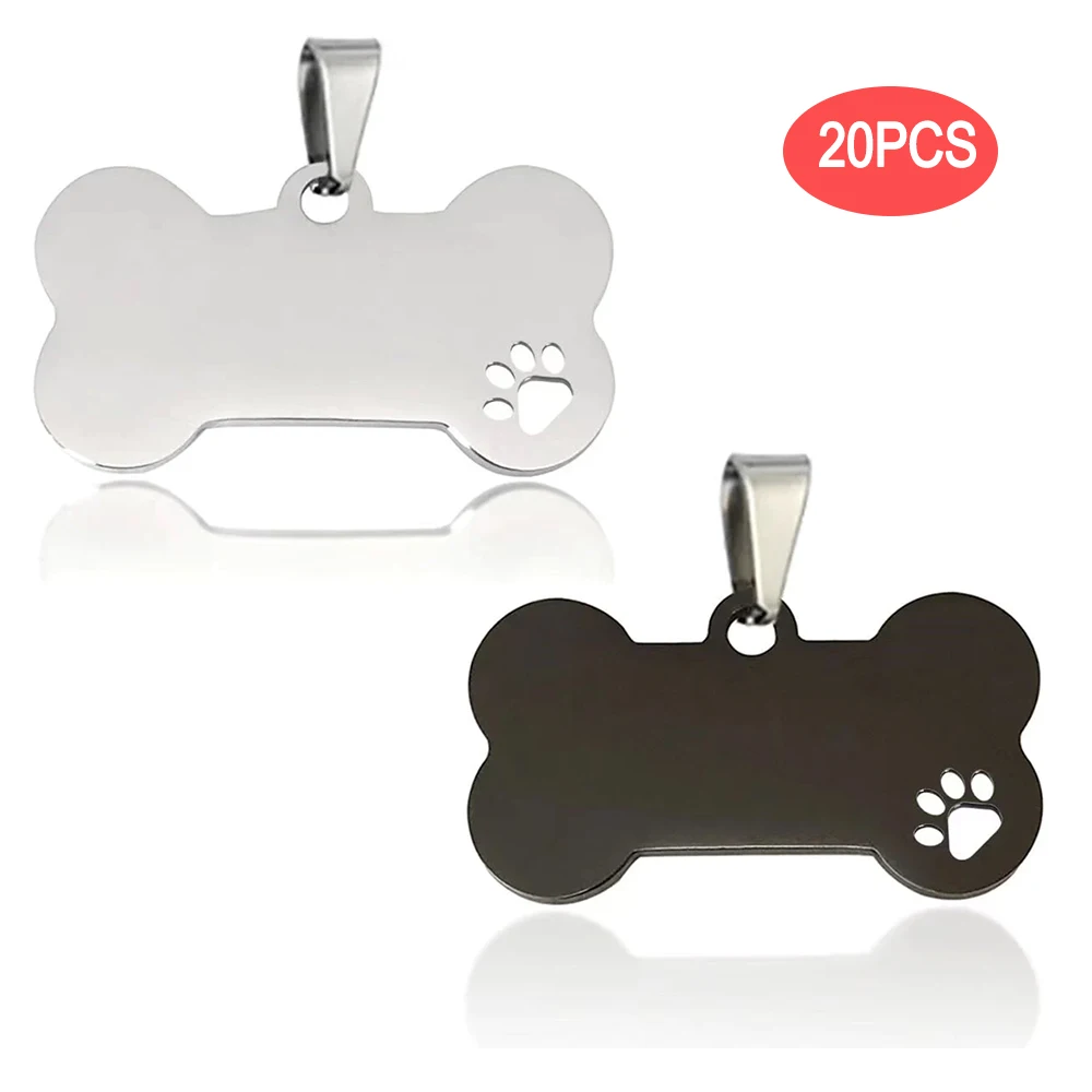 

20PCS DIY Personalized Pet Dog Tags For Laser Engraving Kitten Puppy Anti-lost Collars Tag for Laser Engraver Machine TS2 TTS-55