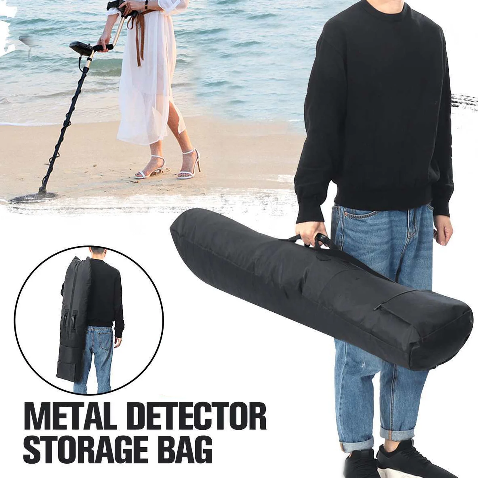 Metal Detector Carry Bag Waterproof Outdoor Detecting All Purpose Padded Carry Bag