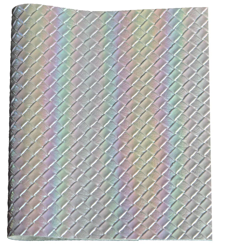 thumbnail image 1 of Tejido de lichi blanco con textura de diamante, suave y liso, de imitación de cuero sintético para decoración de bodas, manualidades de bricolaje H0624, 1 of 5