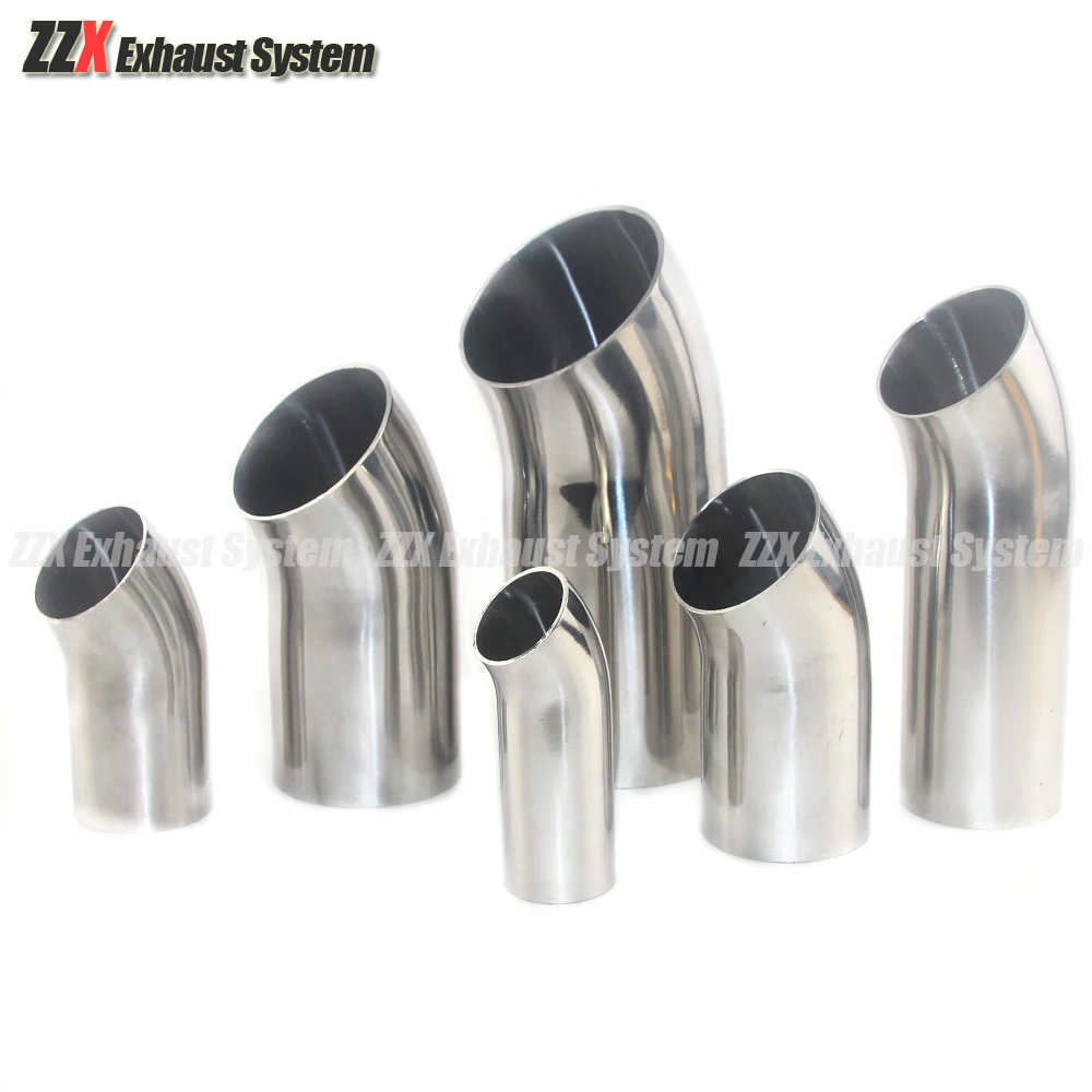 

Car accessories Exhaust pipe muffler tube 45 degrees Extended 100mm 304 stainless steel extended elbow