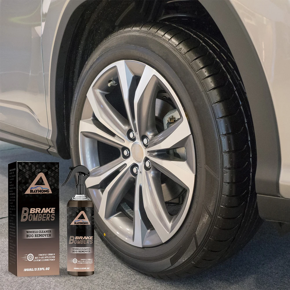 100ml Wheel Cleaner Spray Long Lasting Car Tire Brightener Tire Refurbishing Agent for Auto Wheel Care