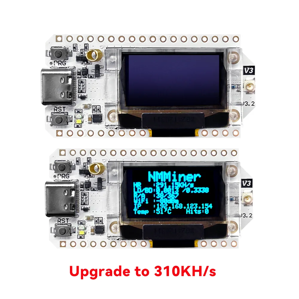 Heltec Nerdminer V2 NM Smart TV – 1060 KH/s Bitcoin Solo Miner + Desktop Clock, Low Power, Plug & Play