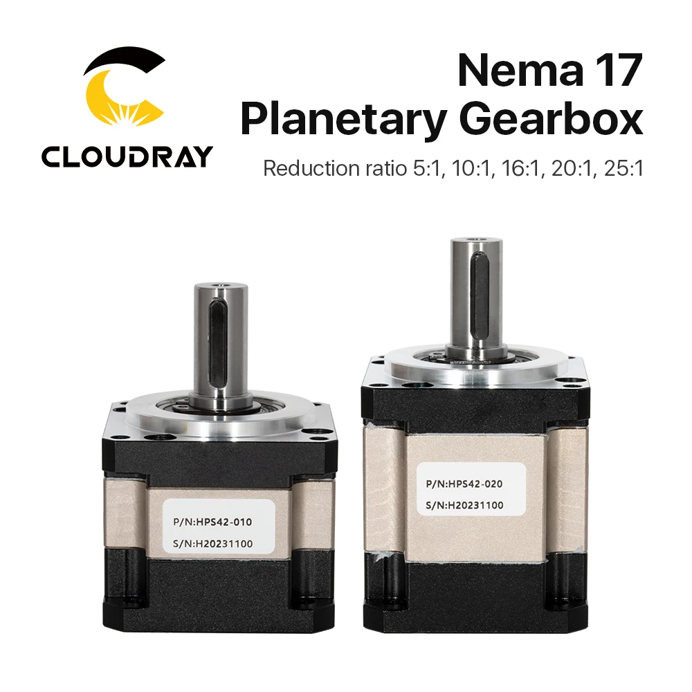 Planetary Gearbox Motor Velocidade Reducer Gearbox com Relação 5:1 10:1 16:1 20:1 mm Entrada para Open Close Loop Motor Cloudray-nema17