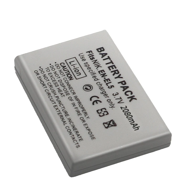 Bateria e Carregador Duplo para Nikon Coolpix Enel5 En-el5 2080mah P530 P520 P510 P100 P500 P5000 P5100 P6000 3700 4200 - Image 5