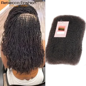Afro Kinky Bulk Hair for Braiding Hair Extensions – Rebecca Lightweight, Natural Colors for African Braids & Casual Wear QVR 1