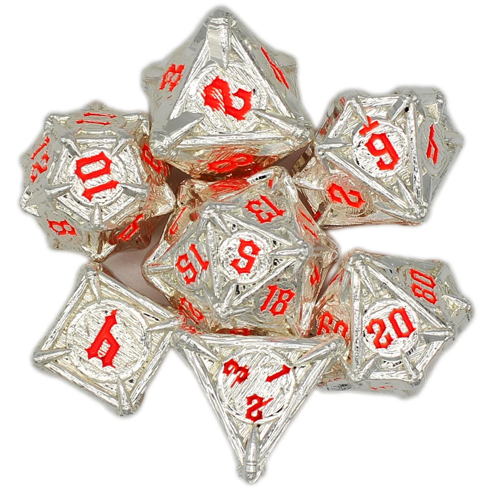 Polyhedral DND D&D Metal Dice Set for RPG Role Playing Game Board Games D20 D12 D10 D8 D6 D4 Gift New YANSHEGNYI