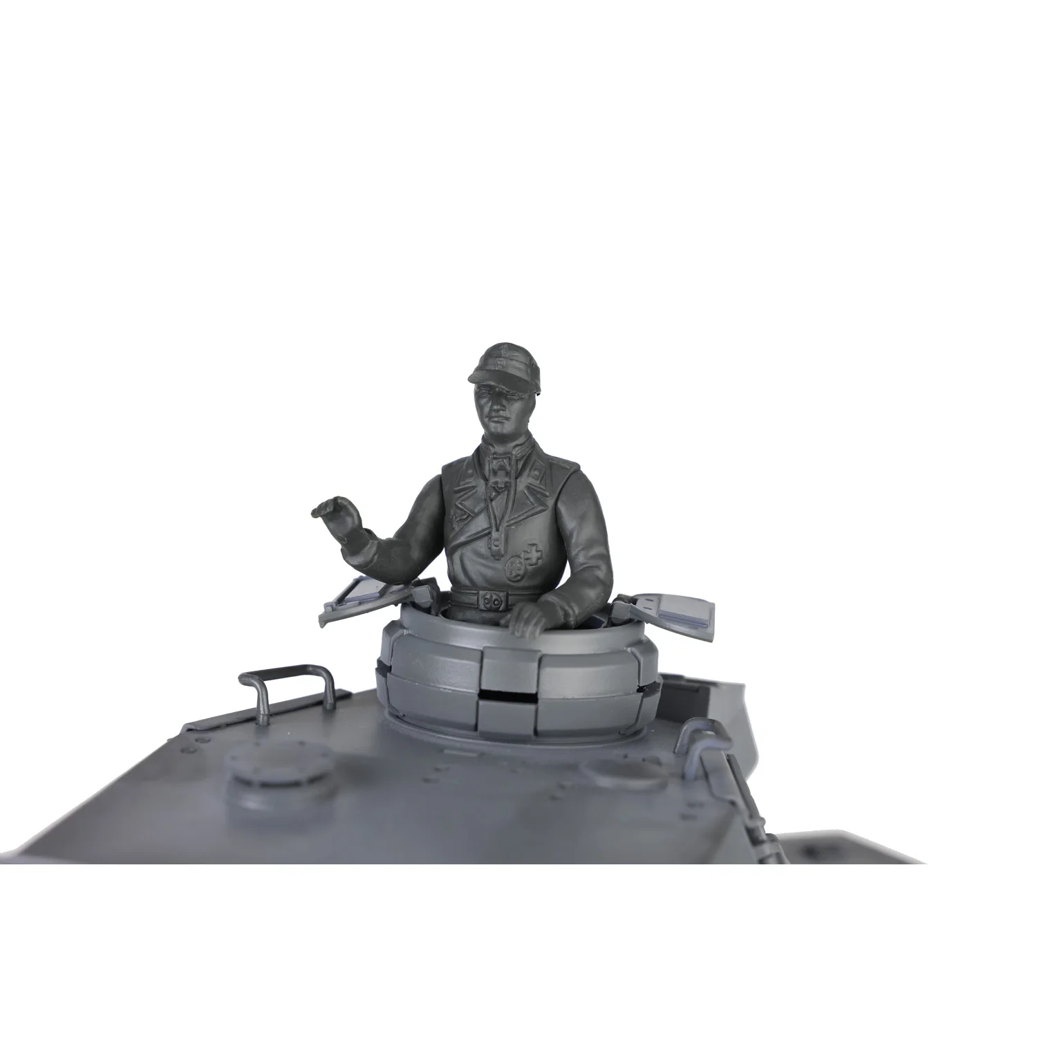 2.4G Heng Long 1/16 Gray 7.0 Plastic German Panzer IV F2 RTR RC Tank Model 3859 Painted Road Wheels W/ Soldiers Battery TH17411 4