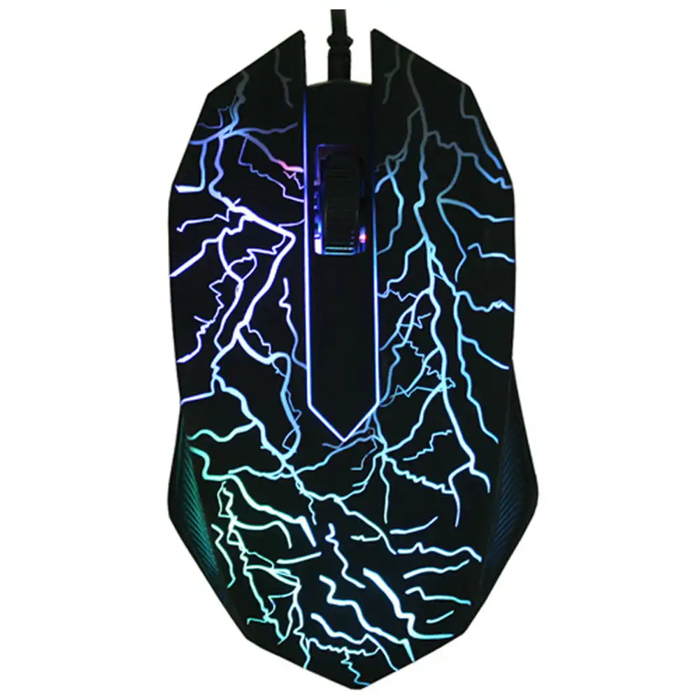 Gaming Mouse Colorful LED USB Wired 2400 DPI For Dota 2 LOL