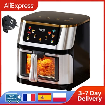 12L friggitrice ad aria di grande capacità tostapane forno LED Touch Screen grandi accessori per finestre Visual inclusi alta circolazione dell'aria calda 1