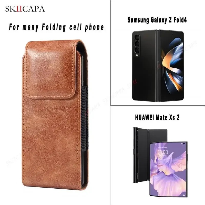 Genuine Leather Fanny Pack Phone Pouch with Belt Clip