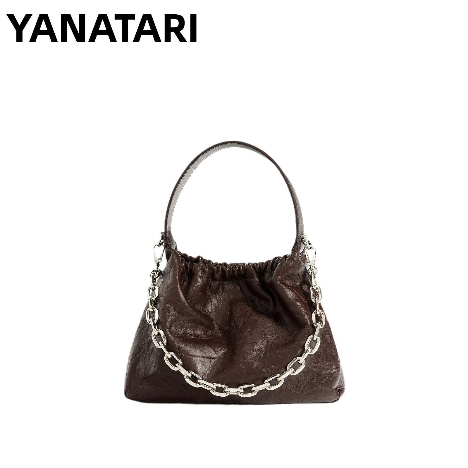 

Luxury chain bag handbag genuine leather tote bag women vintage brand soft cowhide leather small shoulder bag fashion 2023